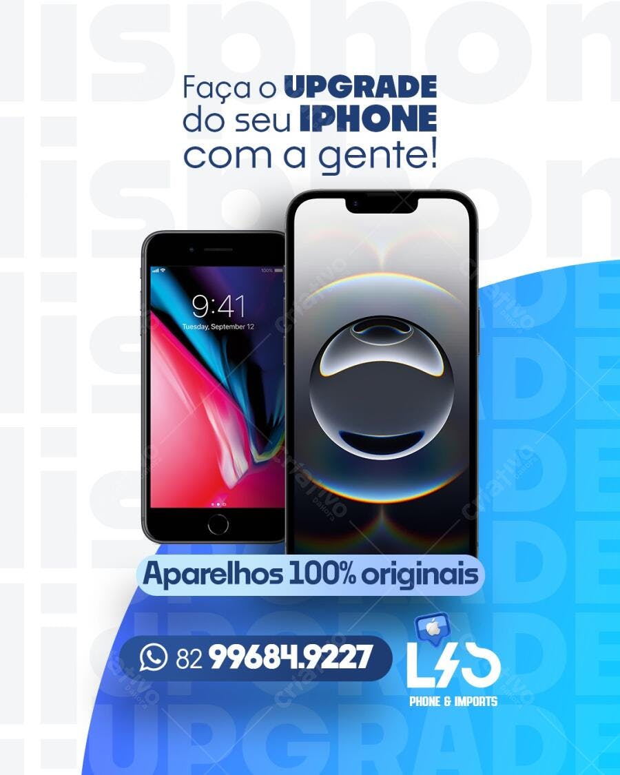 Flyer para Upgrade de iPhone PSD Editável