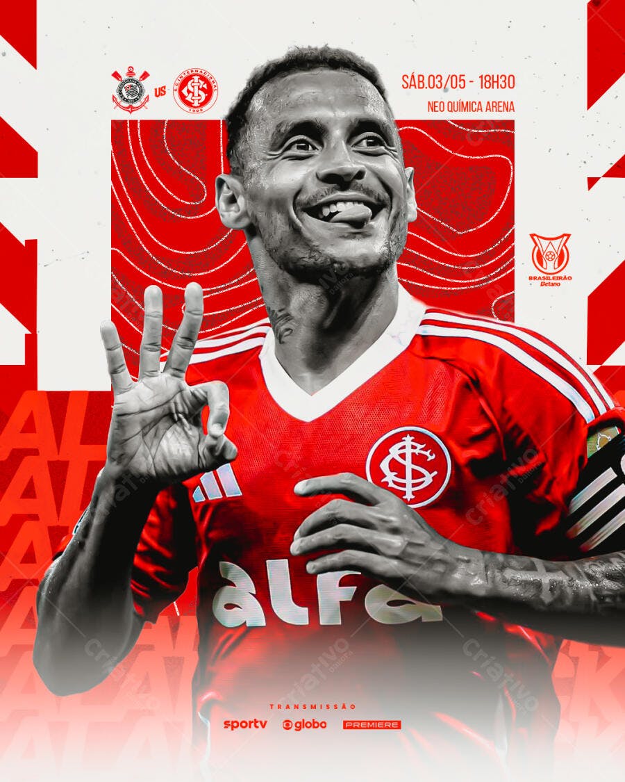 Flyer Jogo de Futebol PSD Editável