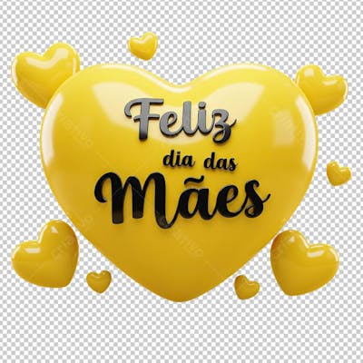 Selo Feliz dia Das Mães Amarelo