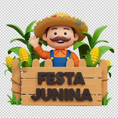 Caipira no Milharal de Festa Junina