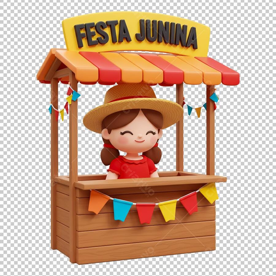 Banner Festa Junina PNG com fundo transparente