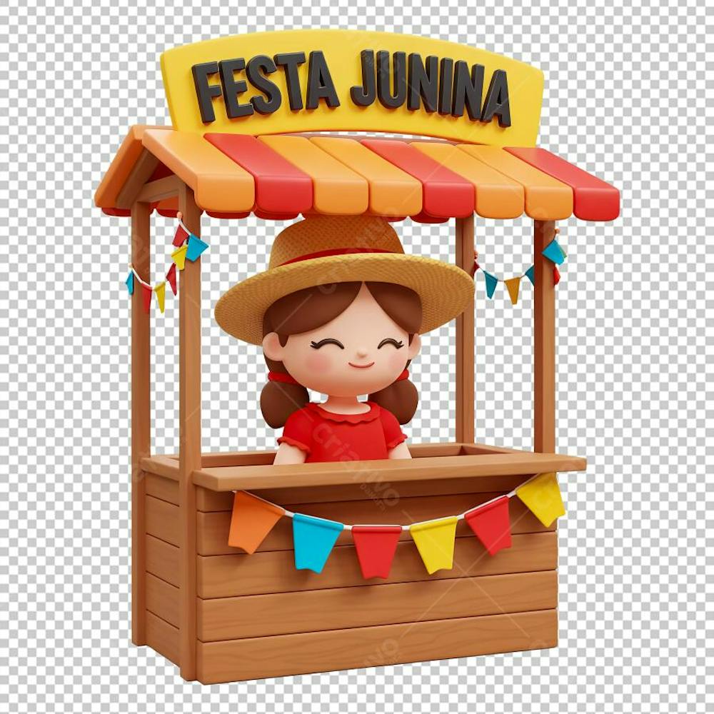 Mulher Caipira em Festa Junina
