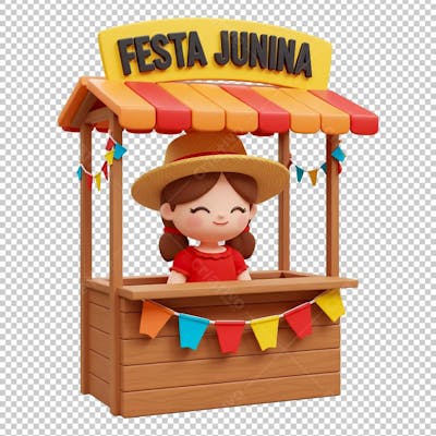 Mulher Caipira em Festa Junina
