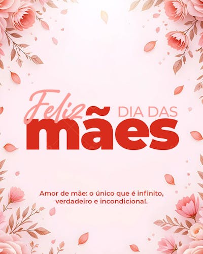 Flyer PSD dia das mães Feed