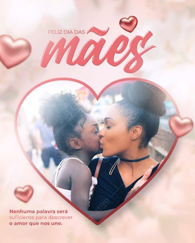 Feliz Dia das Mães Social Media Flyer PSD Feed 