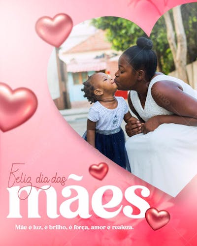 Arte Feliz Dia das Mães Social Media Flyer PSD Feed 