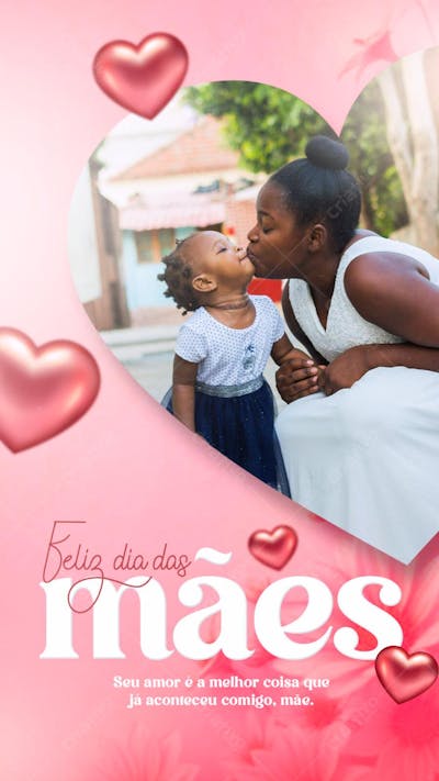 Arte Feliz Dia das Mães Social Media Flyer PSD Stories