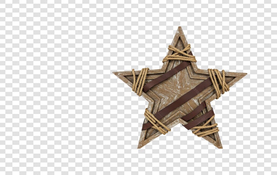Banner Estrela de Madeira PNG com fundo transparente