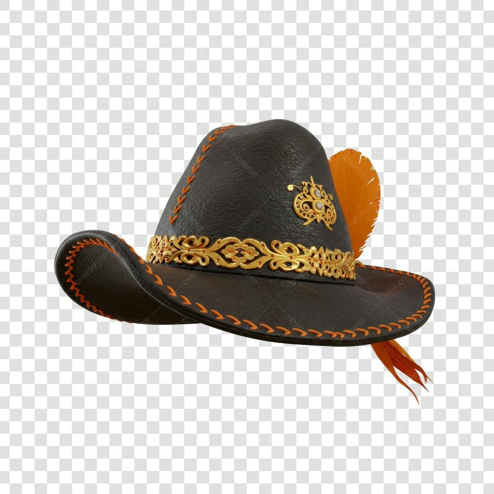 CHAPÉU DE COURO SERTANEJO COMPOSIÇÃO PNG (38)