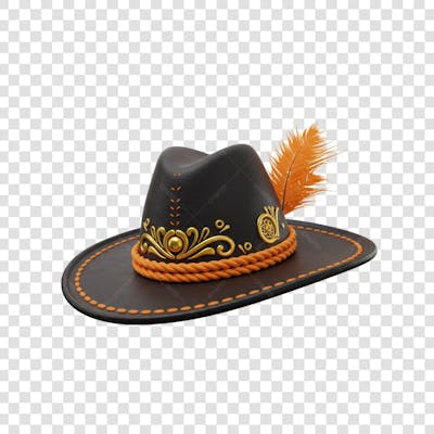 CHAPÉU DE COURO SERTANEJO COMPOSIÇÃO PNG (17)