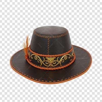 CHAPÉU DE COURO SERTANEJO COMPOSIÇÃO PNG (39)