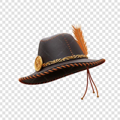 CHAPÉU DE COURO SERTANEJO COMPOSIÇÃO PNG (10)