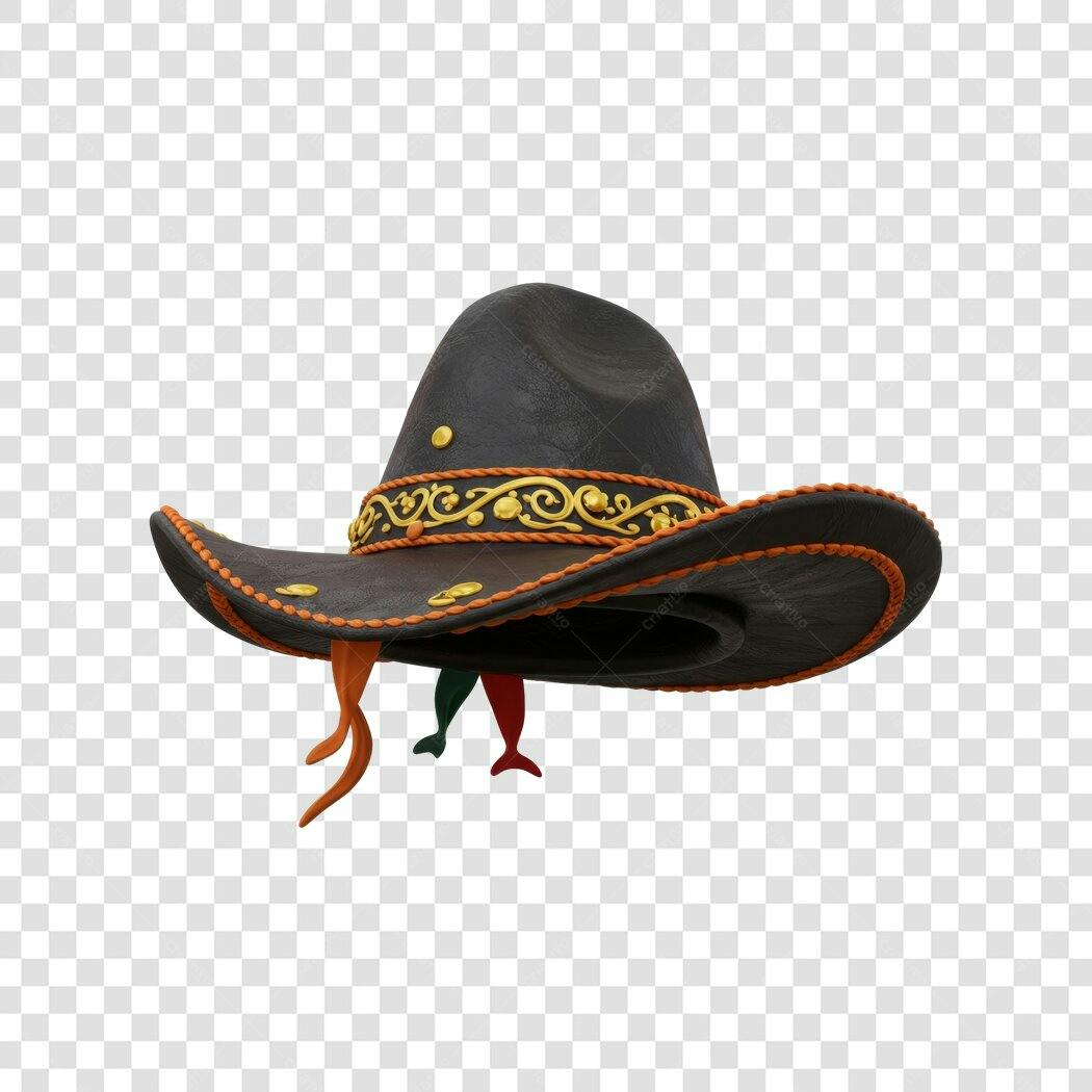 PNG Chapéu Mexicano para Dia dos Mortos com fundo transparente
