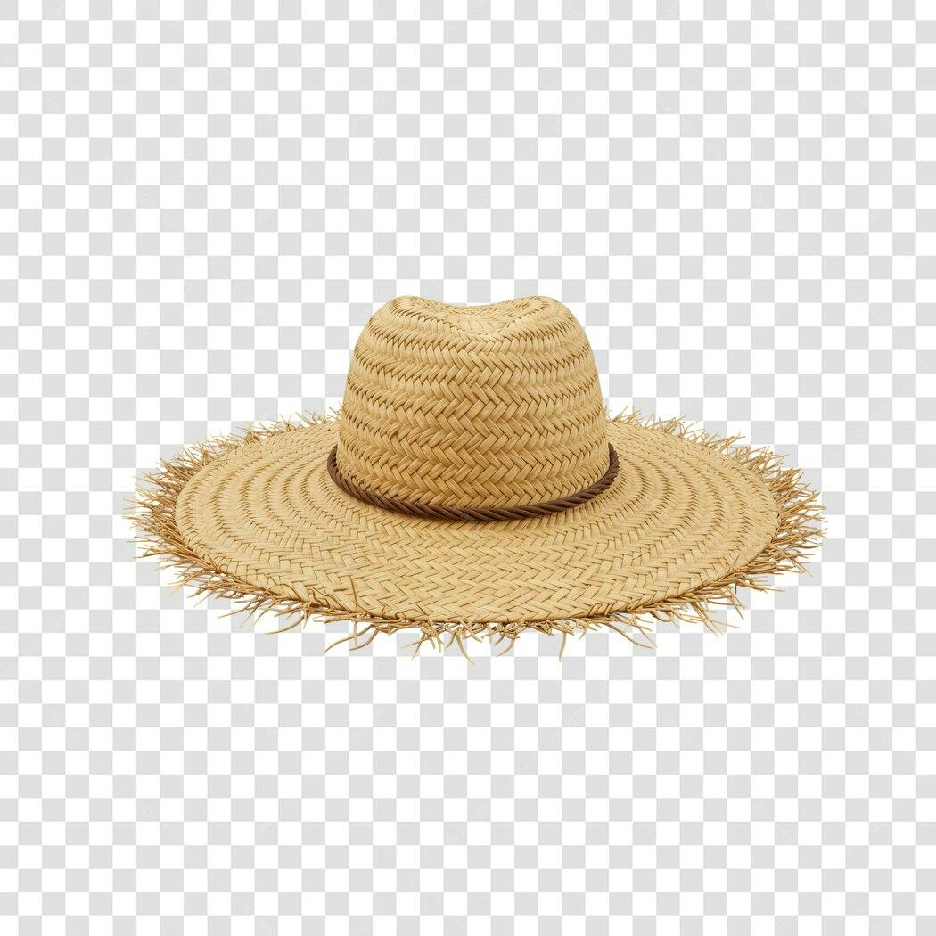 Mockup Chapéu de palha PNG com fundo transparente