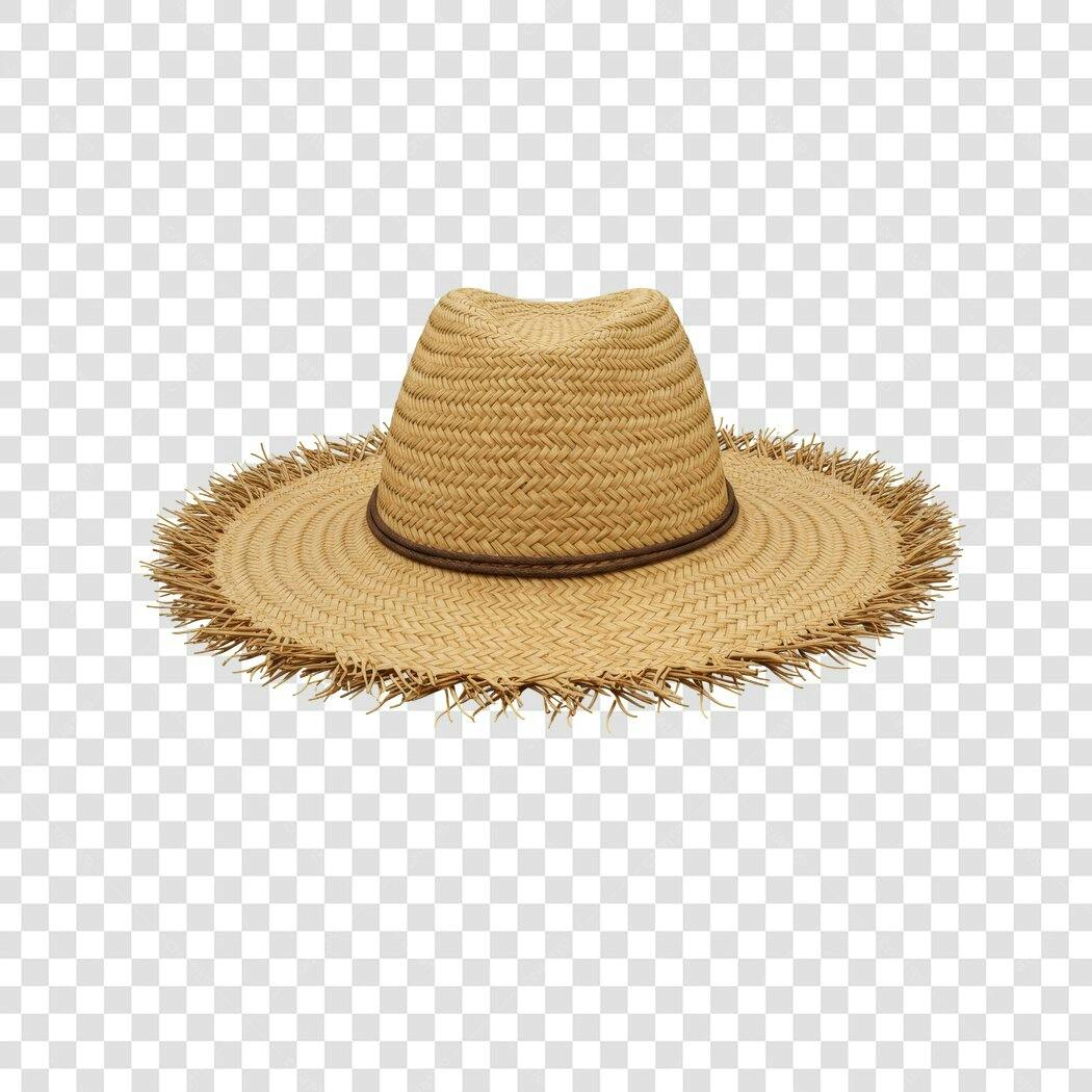 Mockup Chapéu de Palha PNG com fundo transparente