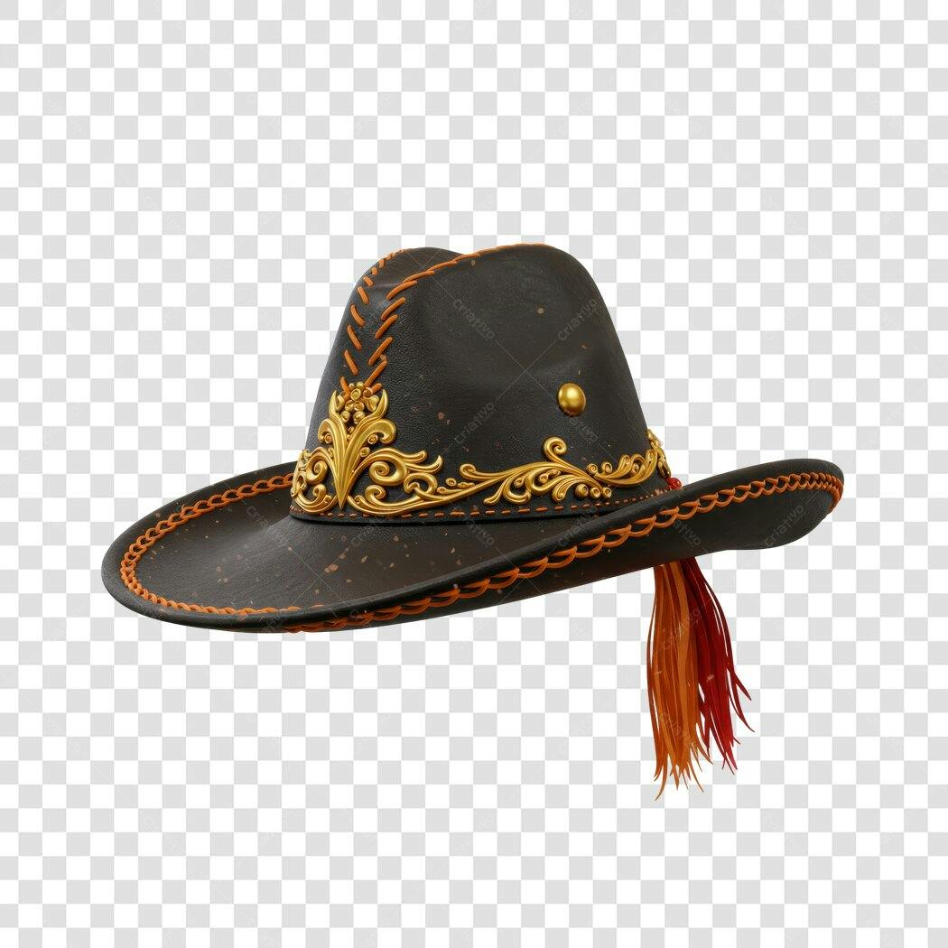 Mockup Chapeu Cowboy PNG com fundo transparente