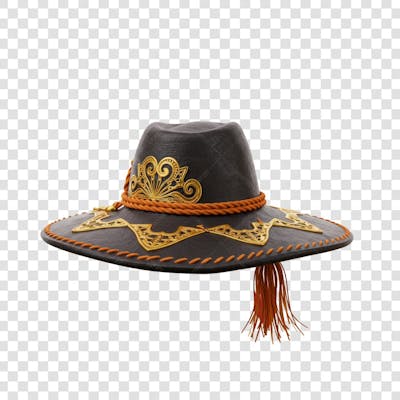 CHAPÉU DE COURO SERTANEJO COMPOSIÇÃO PNG (35)