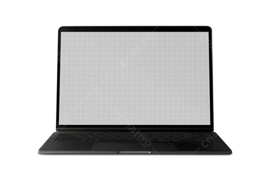 Mockup Notebook Preto Minimalista