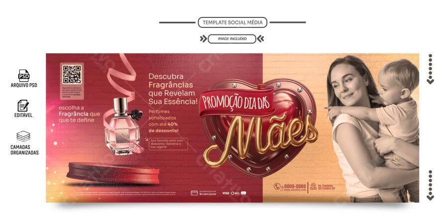 Banner Dia das Mães PSD Editável
