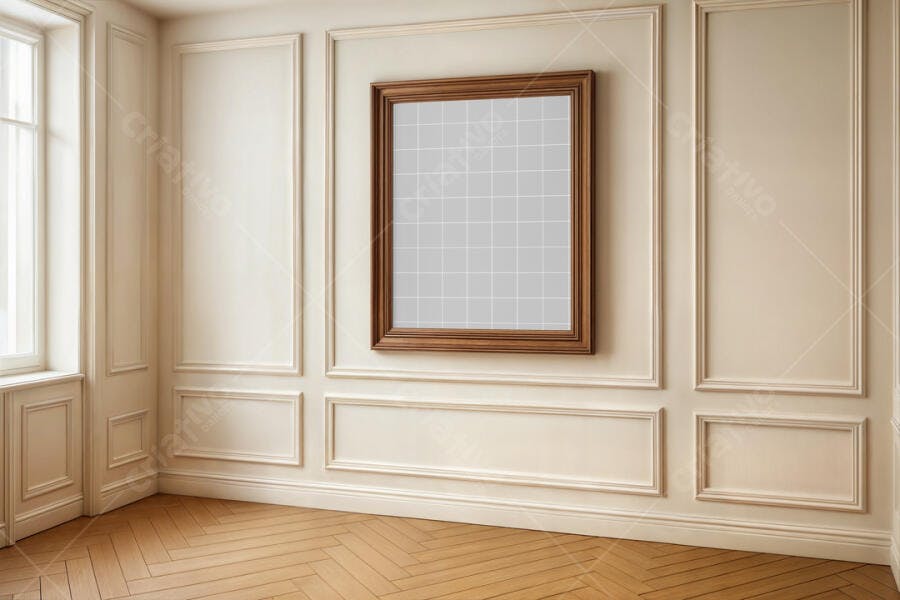 Mockup Quadro Clássico em Ambiente Chique