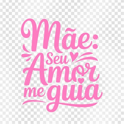 Frase do dia das Mães em PNG transparente