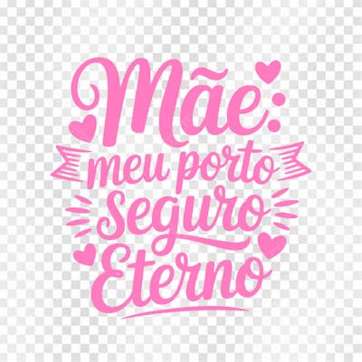 Frase do dia das Mães em PNG transparente