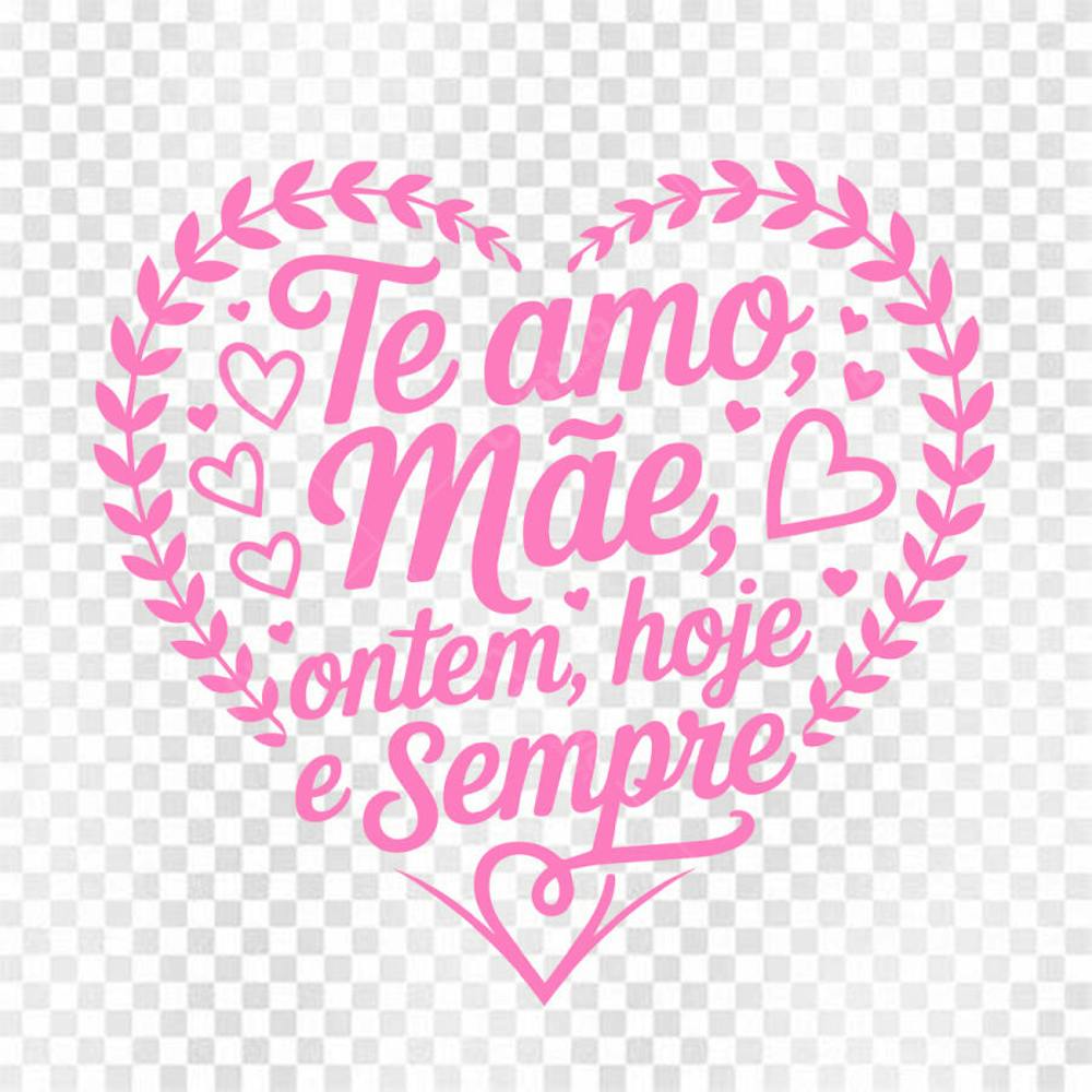 Frase do dia das Mães em PNG transparente