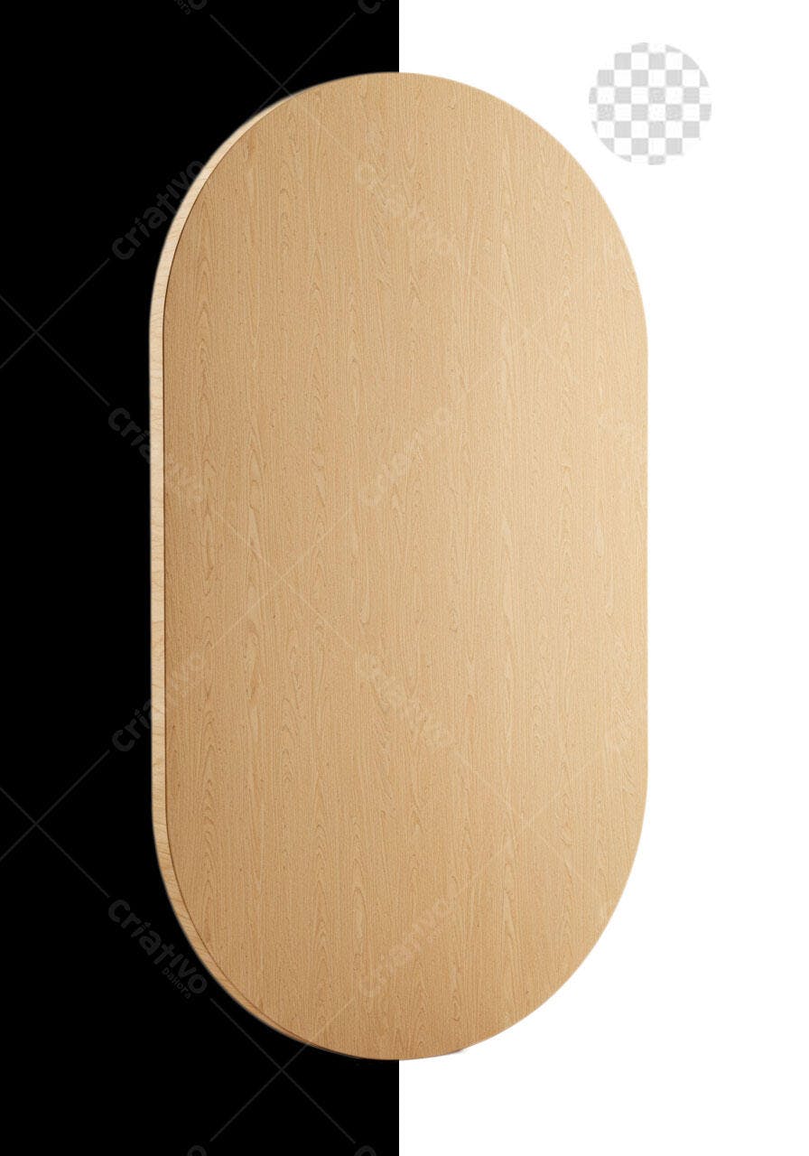 Ilustração Vetorial Oval em Madeira Natural SVG