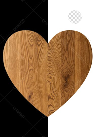 VECTORIZED WOODEN HEART PANEL