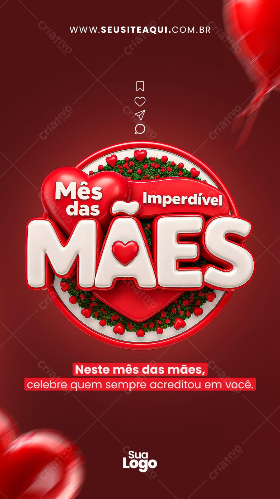 Flyer Dia das Mães PSD Editável