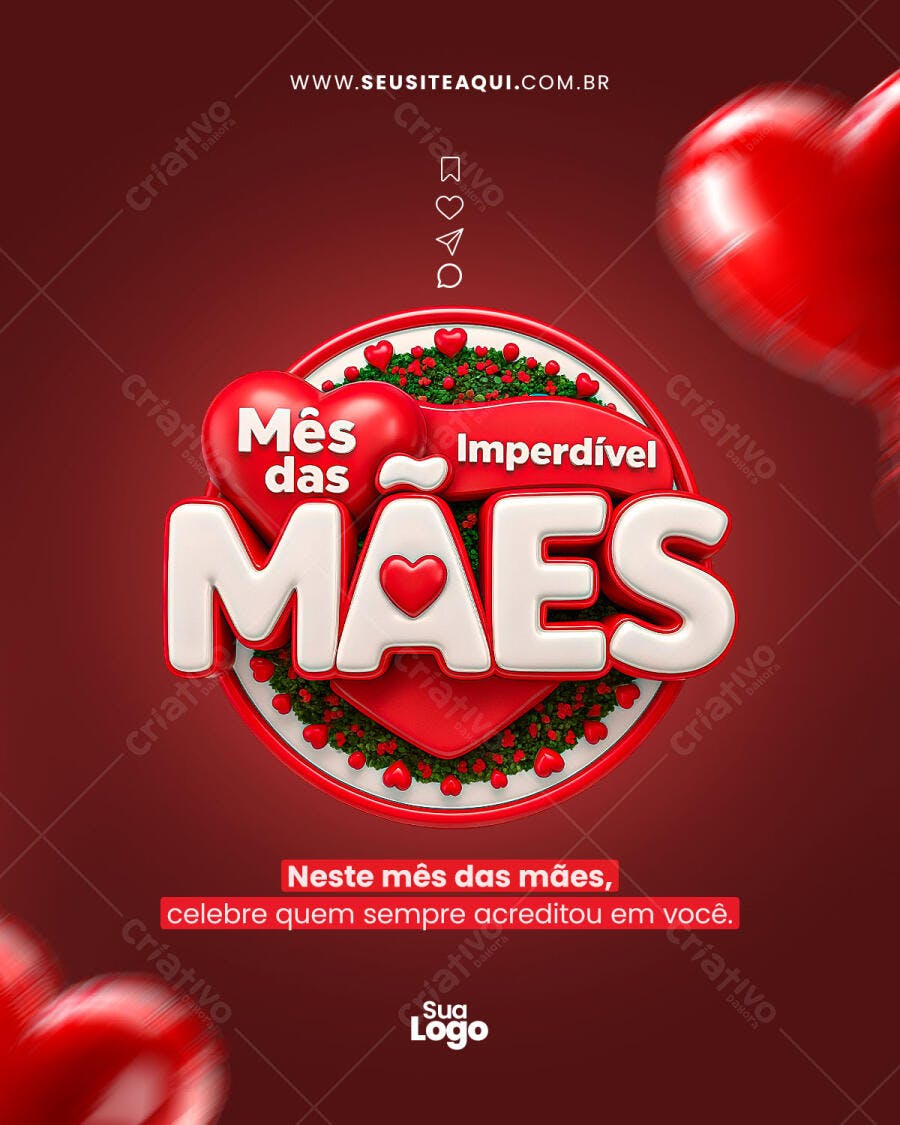 Flyer Dia das Mães PSD Editável