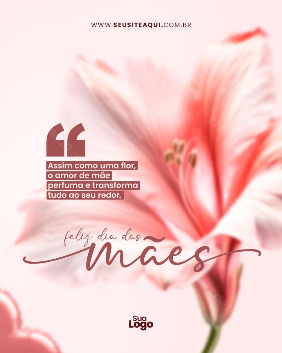 Post para o Dia das Mães PSD Editável