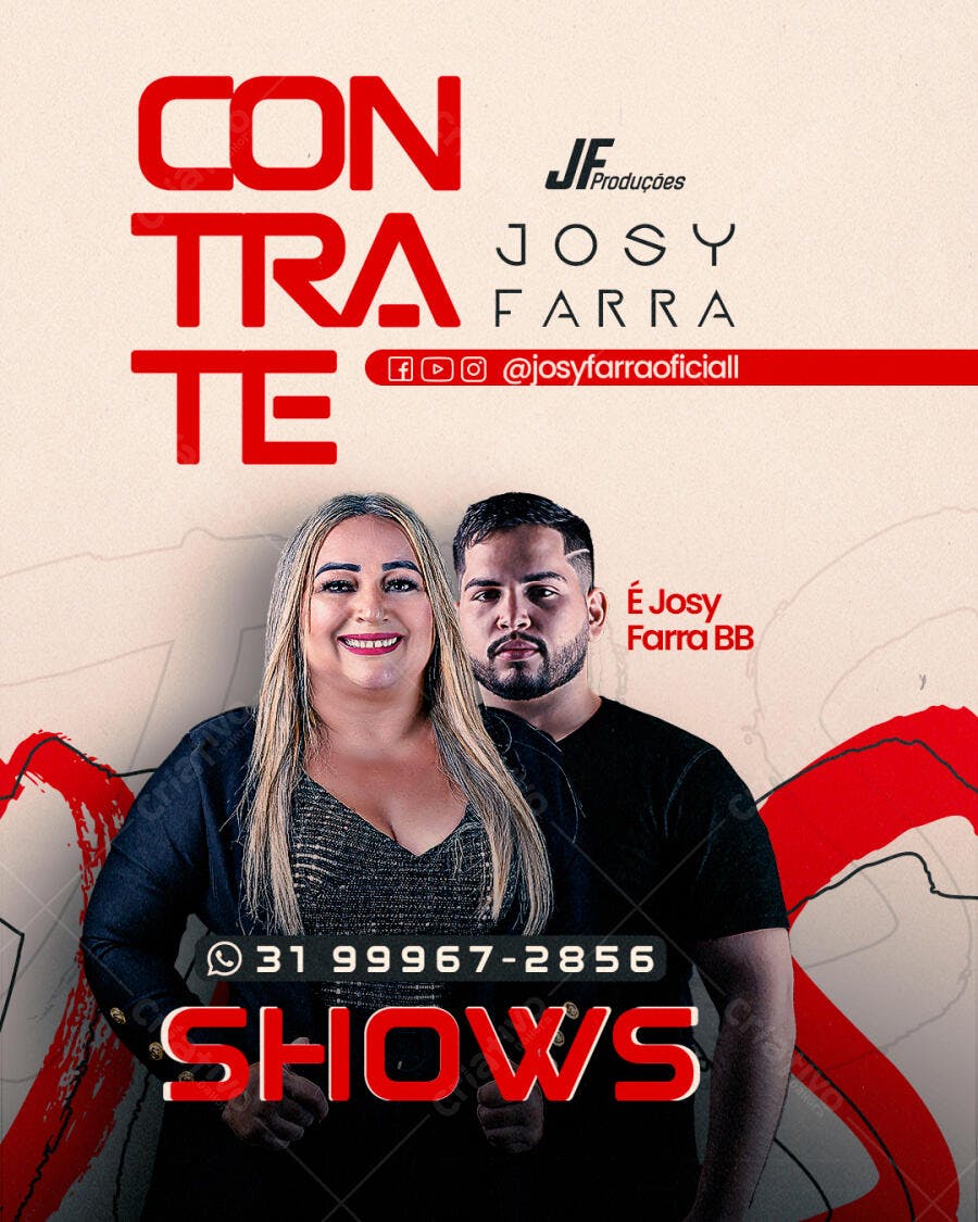 Flyer para Contratação de Shows Musicais PSD Editável