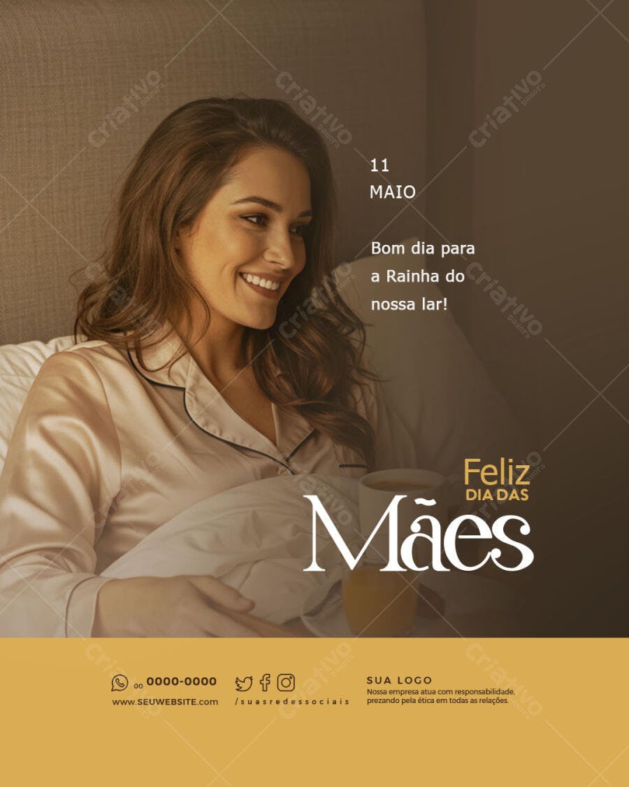 Flyer Dia das Mães 11 de Maio PSD Editável