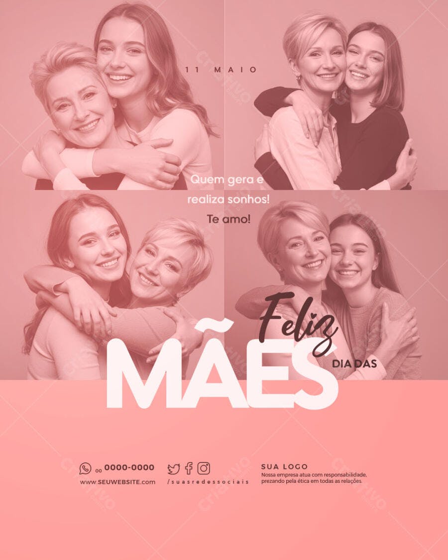Flyer Dia das Mães PSD Editável