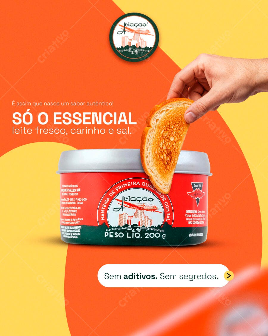 Flyer Propaganda Manteiga PSD Editável