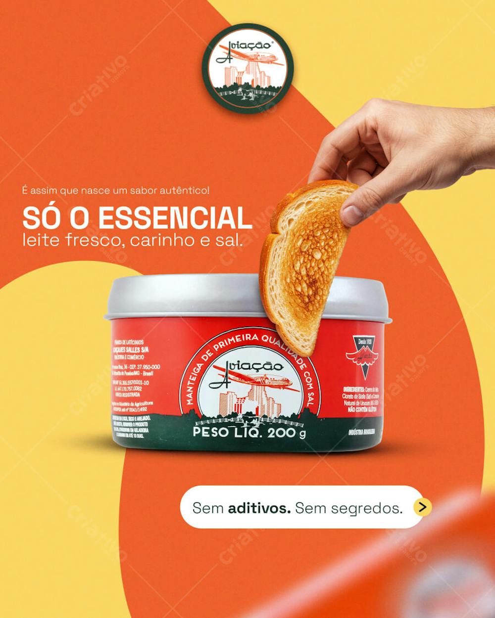 Social Midia Campanha Manteiga PSD Editavel 2