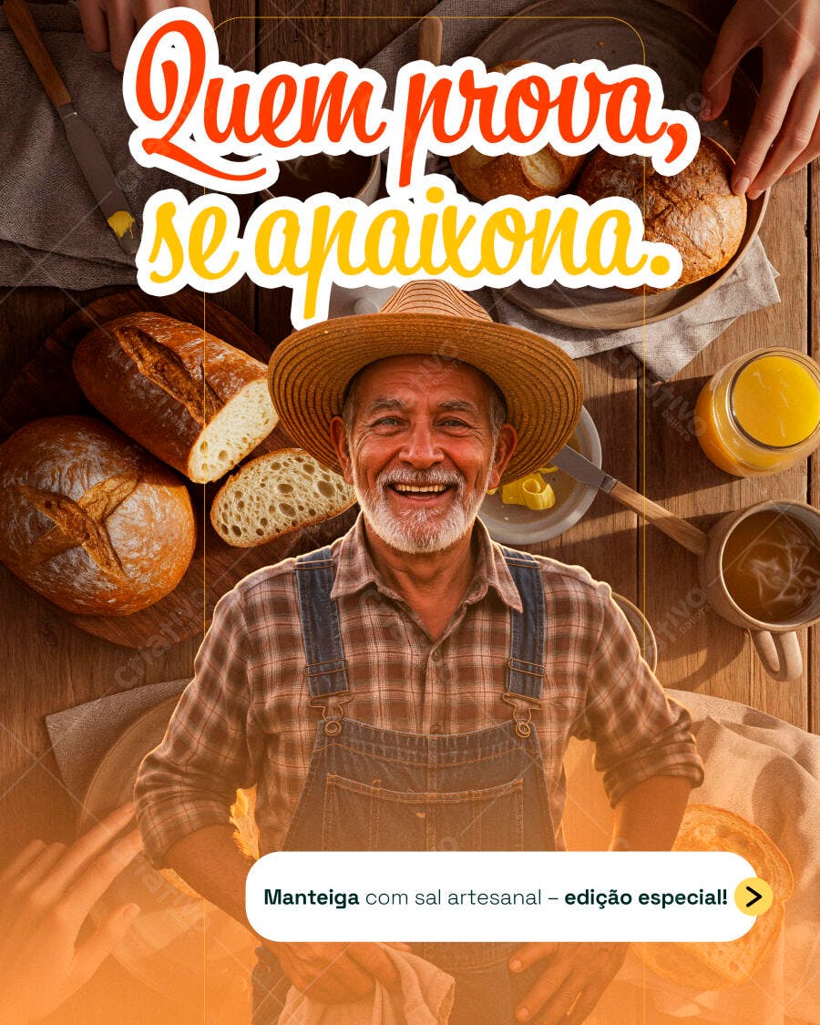 Flyer Dia do Padeiro PSD Editável