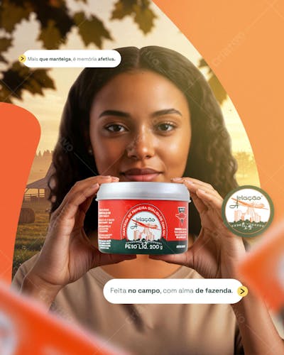 Social Midia Campanha Manteiga PSD Editavel 4