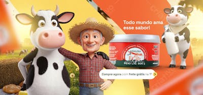 Social Midia Campanha Manteiga PSD Editavel 8