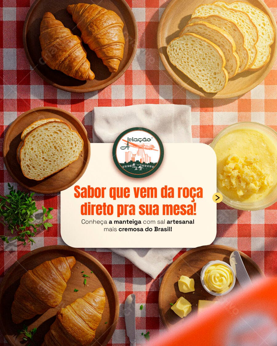 Flyer para Padaria PSD Editável