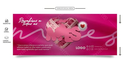 PSD Banner Social media parabéns a todas as mães