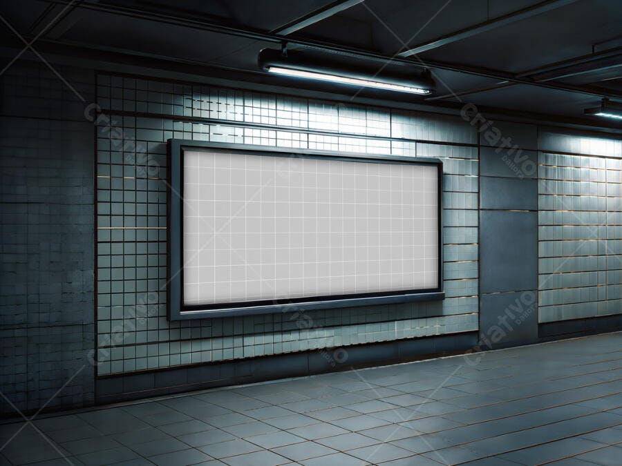 Mockup de Anúncio em Metrô: Design Moderno