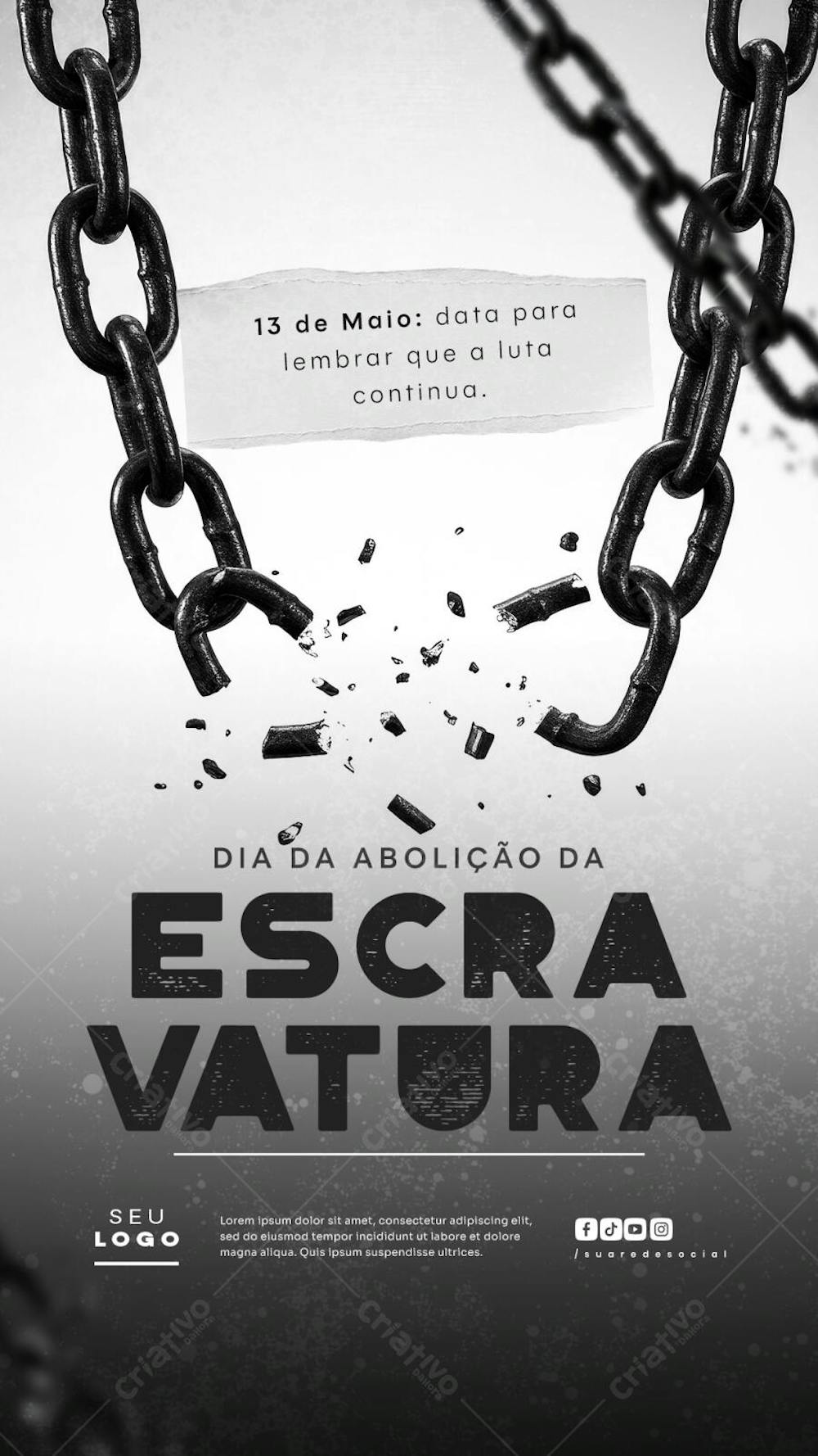Dia da Abolição da Escravatura Escravidão 13 de Maio social media Story (1)