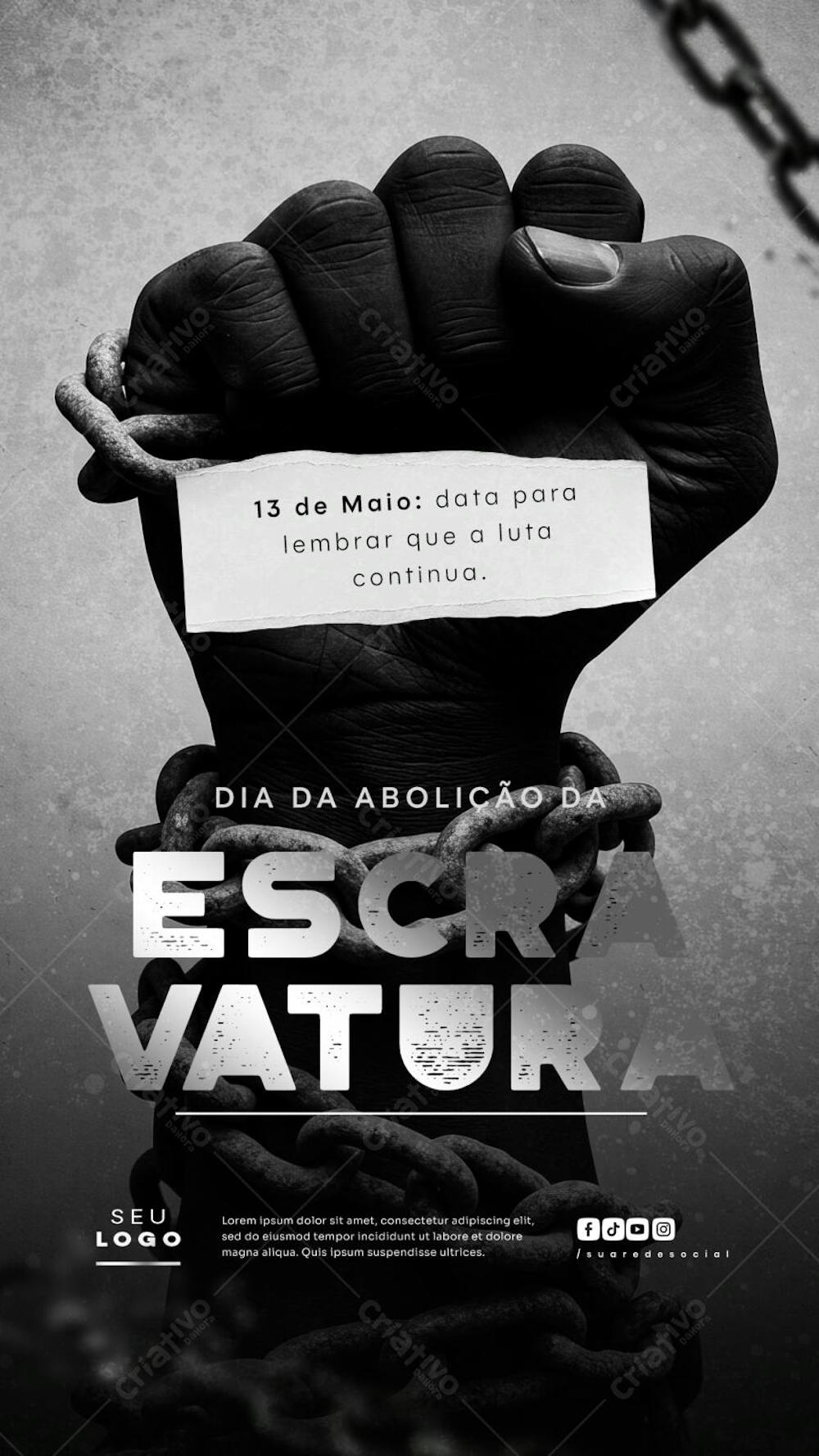 Dia da Abolição da Escravatura Escravidão 13 de Maio social media Story (5)