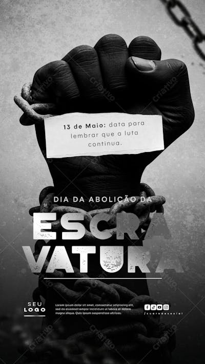 Dia da Abolição da Escravatura Escravidão 13 de Maio social media Story (5)