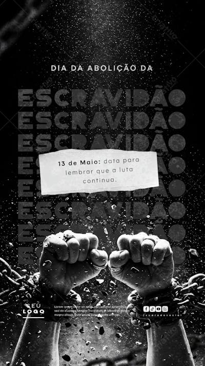 Dia da Abolição da Escravatura Escravidão 13 de Maio social media Story (7)