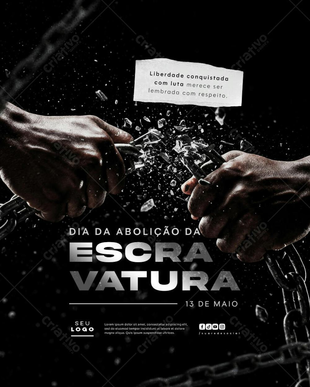 Dia da Abolição da Escravatura Escravidão 13 de Maio social media feed (8)