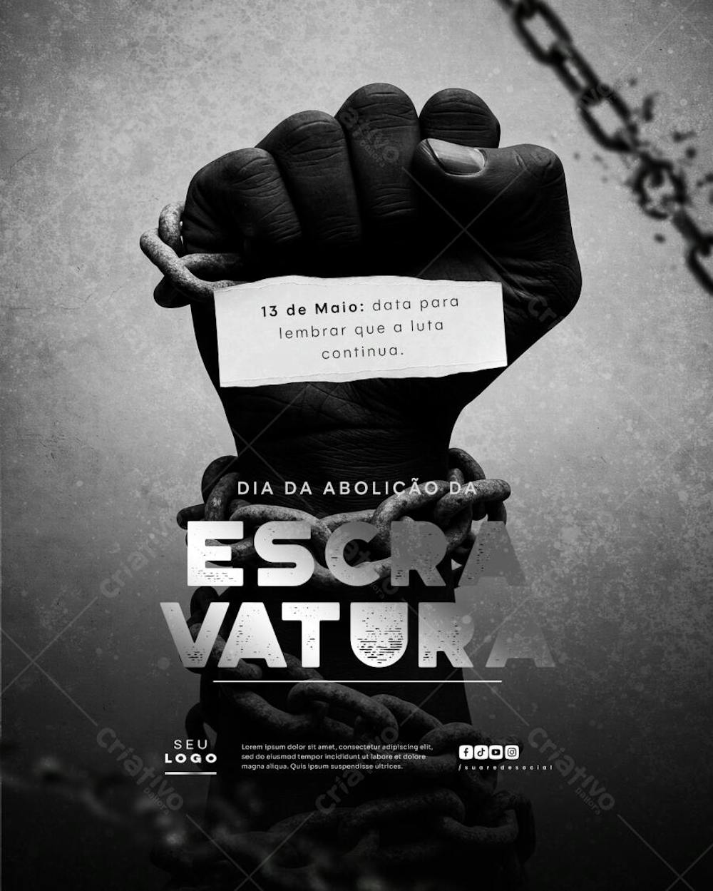 Dia da Abolição da Escravatura Escravidão 13 de Maio social media feed (4)