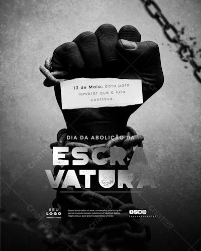 Dia da Abolição da Escravatura Escravidão 13 de Maio social media feed (4)